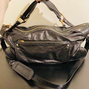 Black Mulberry Slouchy Handbag